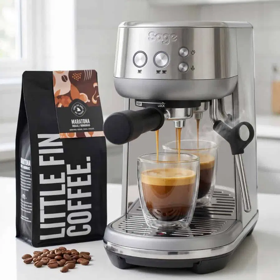Sage Bambino Espresso Machine with 500g Little Fin Coffee