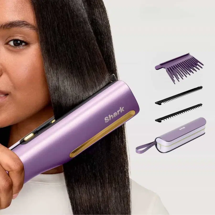 Shark SilkiPro Hair Straightener & Hair Dryer (Plum Satin)