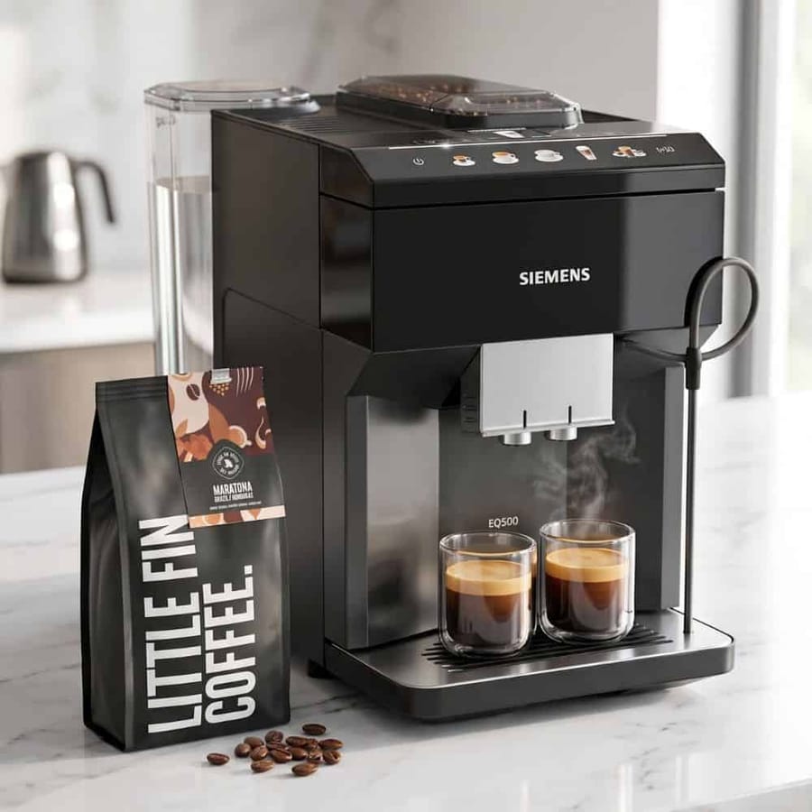 Siemens EQ500 Bean to Cup Coffee Machine with 500g Little Fin Coffee