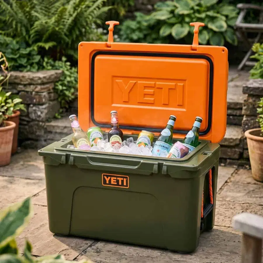 Yeti Tundra 45 Cooler (Olive/King Crab Orange)