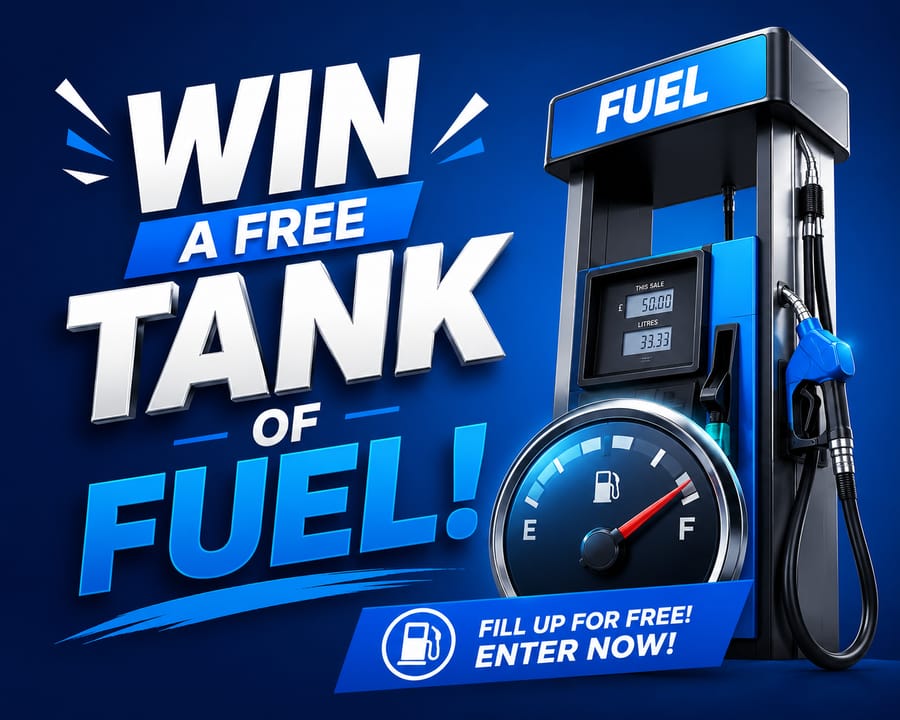 WIN A TANK OF FUEL FOR FREE