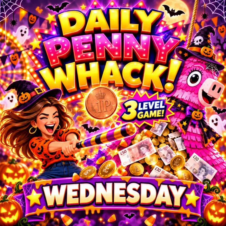 DAILY PENNY WHACK INSTANT WINS – WEDNESDAY 21.10.26!