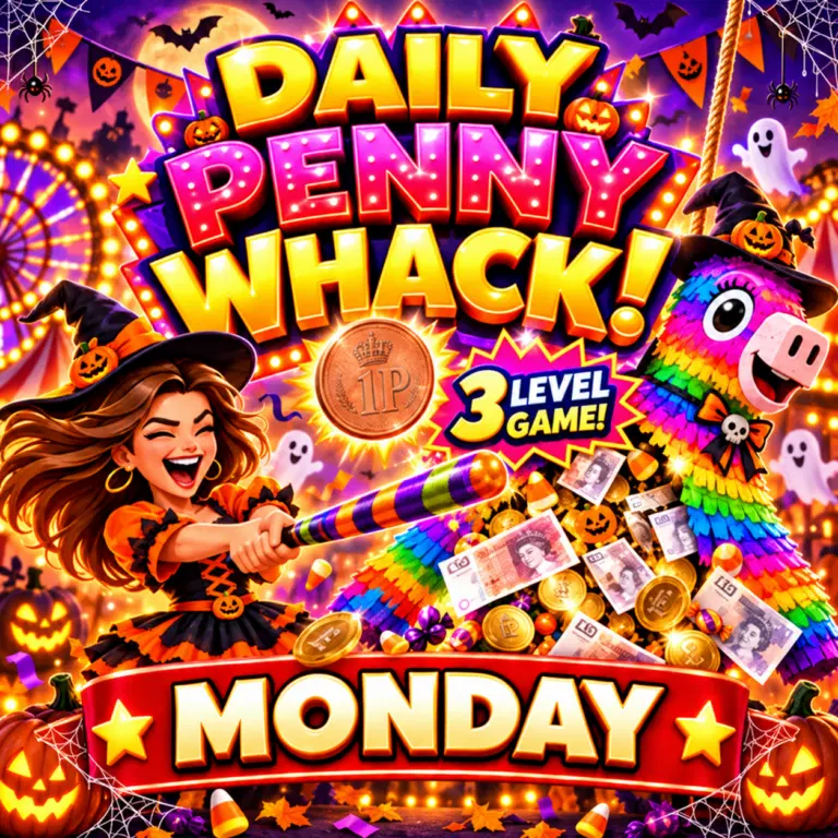 DAILY PENNY WHACK INSTANT WINS – MONDAY 19.10.26!
