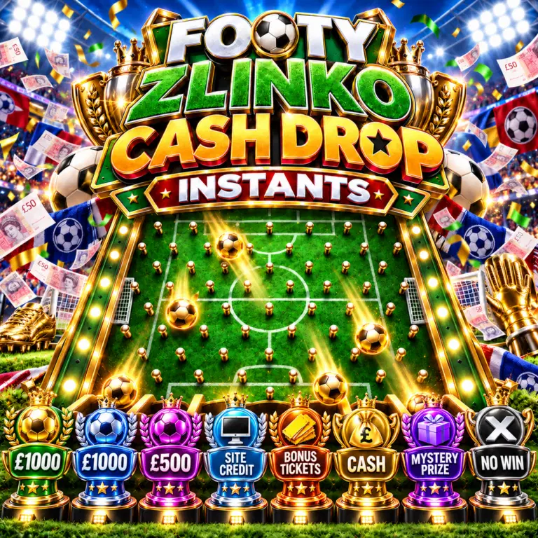 FOOTY ZLINKO CASH DROP INSTANTS – 10 x £1000 TO BE WON + MORE!