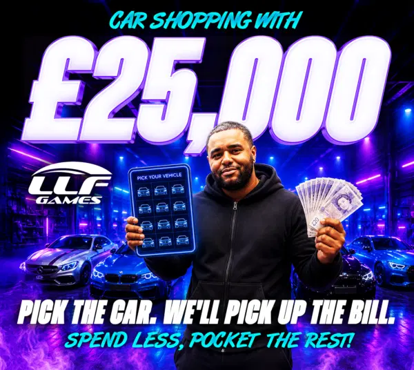 Win Any Car Up To The Value Of £25,000! Spend Less, Pocket The Rest!