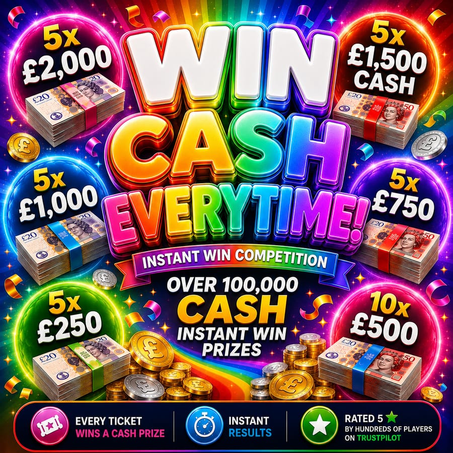 WIN EVERYTIME SCRATCH TO WIN UP TO £2,000