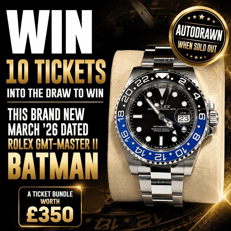 WIN 10 TICKETS INTO ROLEX BATMAN 02.09.26 WORTH £400 #1