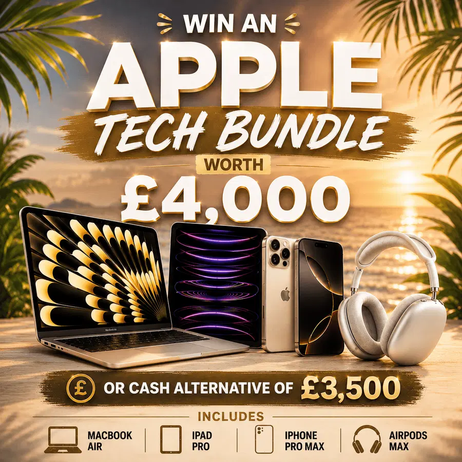 WIN APPLE BUNDLE WORTH OVER £4,000 30.08.26