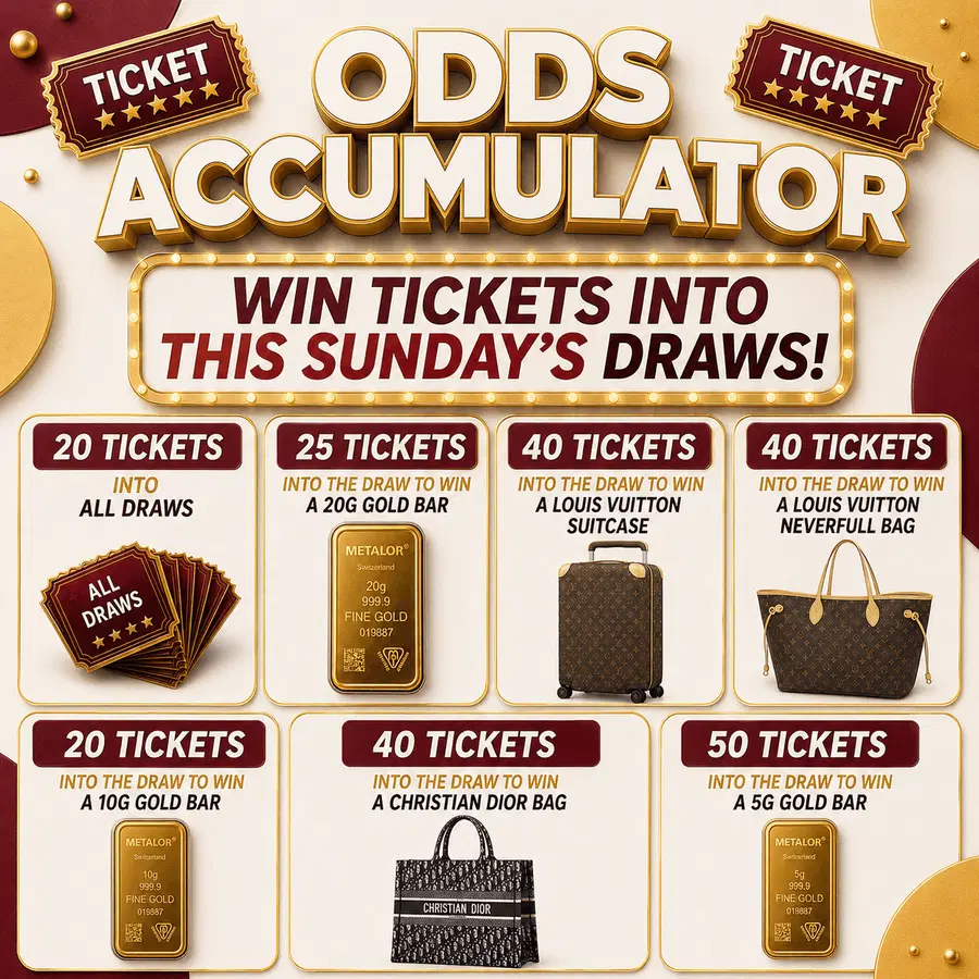 ODDS BOOSTER FOR ALL MAIN DRAWS 23.08.26