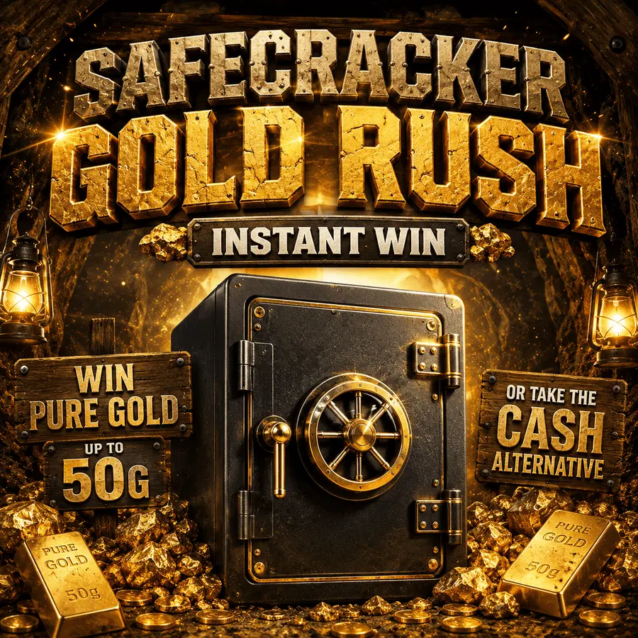 GOLD RUSH SAFECRACKER WIN UP TO 50G GOLD 20.09.26 JUST LAUNCHED