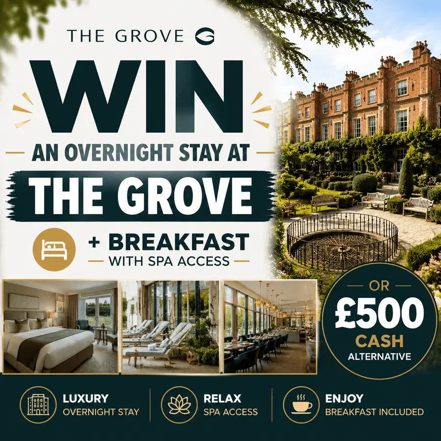 WIN ONE NIGHTS STAY AT THE AMAZING GROVE HOTEL + BREAKFAST 02.09.26