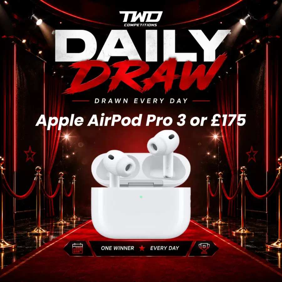 Daily Draw 03/10 - Win Apple AirPod Pro 3's or £175