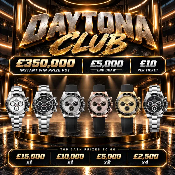 Daytona Club - ITS BACK, £350k Instant win plus £5,000 Guaranteed End Draw