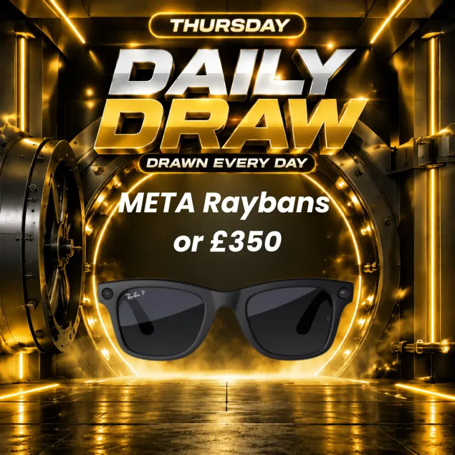 Daily Draw 08/10 - Win Meta Rayban Glasses or £350