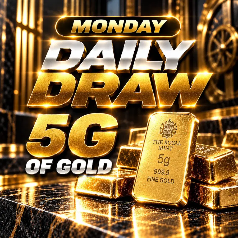 Daily Draw 26/10 - Win 5g of Gold!