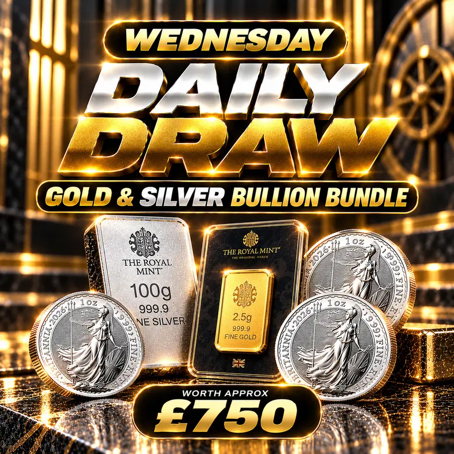 Daily Draw 28/10 - Gold & Silver Bullion Bundle Worth Approx £750!