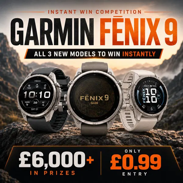 Win a Brand-New Garmin Fēnix 9 Instantly (Over £6,000 in prizes)