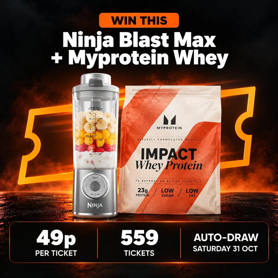 Win a Ninja Blast Max + 900g Myprotein Impact Whey