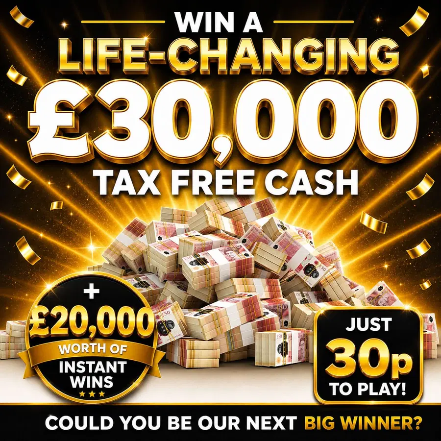Win £30,000 For 30p – Over £21k In Instants!