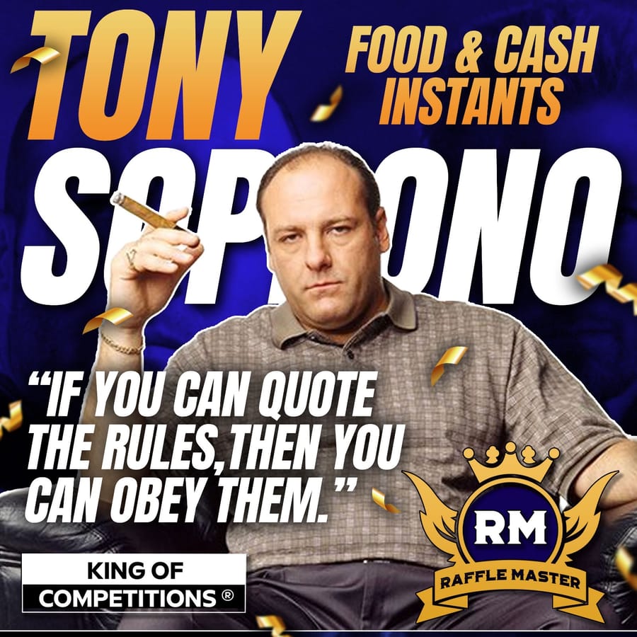 The Sopranos Tony Mafia Boss Instants Food Drink & Cash Just Like Tony Liked 20k Worth With A Massive £1000 End Prize Auto Draw 17-11-26