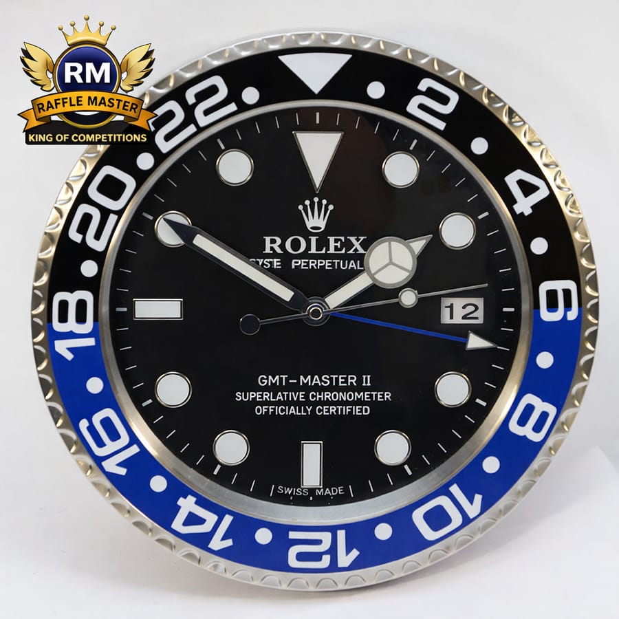Penny Pinchers Rolex GMT Master 2 Batman Wall Clock Only 1p Live Draw 10-09-26