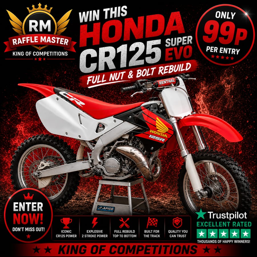 10/10 1998 Retro Honda CR 125 Super Evo Full Nut & Bolt Rebuild You Could Eat Your Dinner Off 99p No Cash Alternative Live Draw 17-09-26