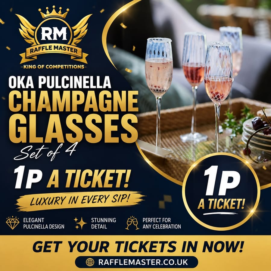 Penny Pinchers Oka Designer Pulcinella Champagne Glasses No Cash Alt Auto Draw 15-09-26