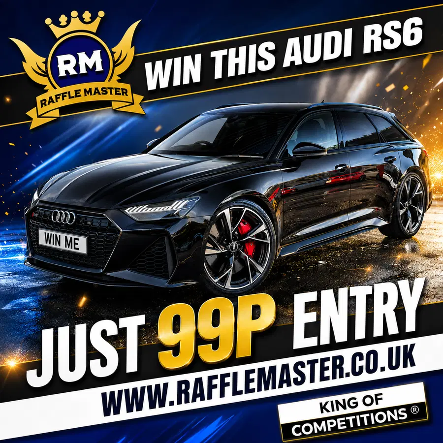 Not For The Faint Hearted Win An Audi RS6 Vorsprung 600BHP Monster Machine All In Black For Only 99p Or Take £60,000 Cash Alternative Live Draw 29-10-26