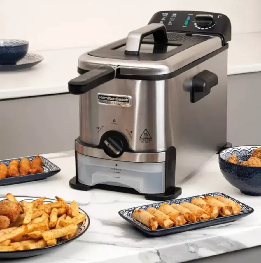 Penny Pinchers Hamilton Beach Professional PureFry Deep Fryer Silver & Black Only 1p Live Draw 13-08-26
