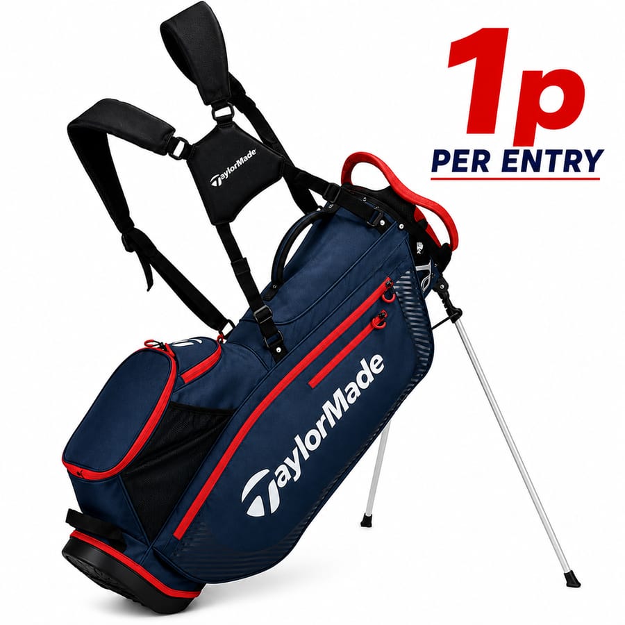 Penny Pinchers TaylorMade Pro Stand Bag Navy/Red Only 1p Per Entry Auto Draw 29-09-26