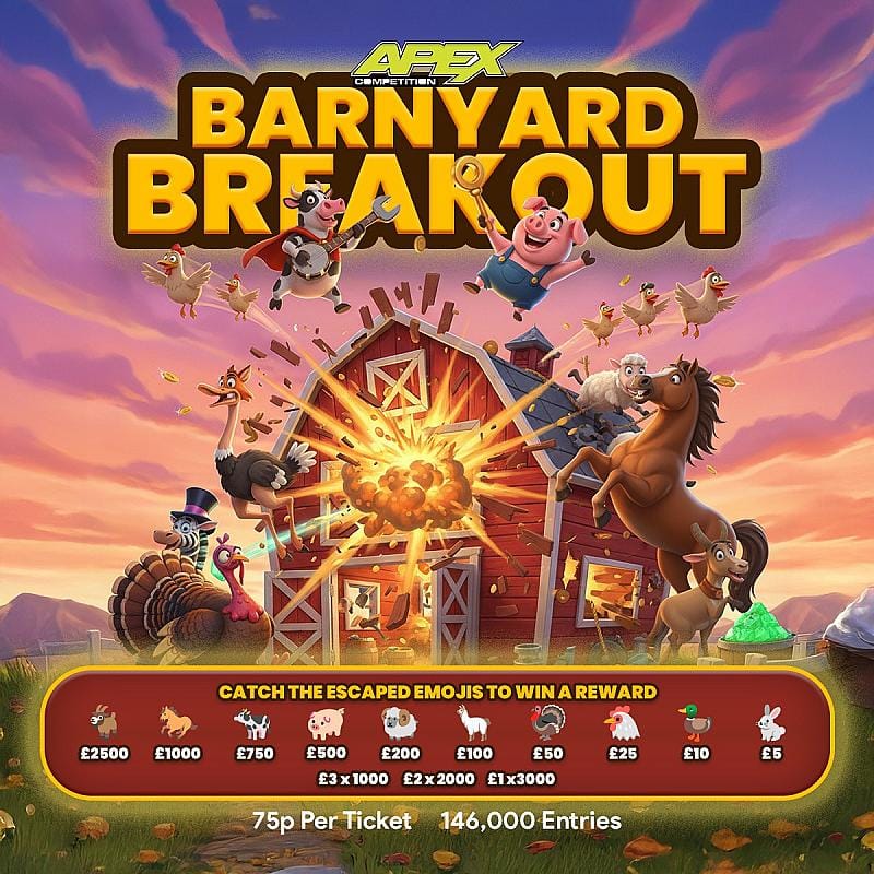 Barnyard Breakout - 7634 Instant Wins - EMOJI HUNT - 13/8/2026