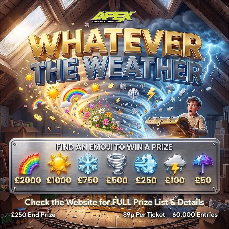 WHATEVER THE WEATHER - Instant Win Emoji Hunt - 30/8/2026