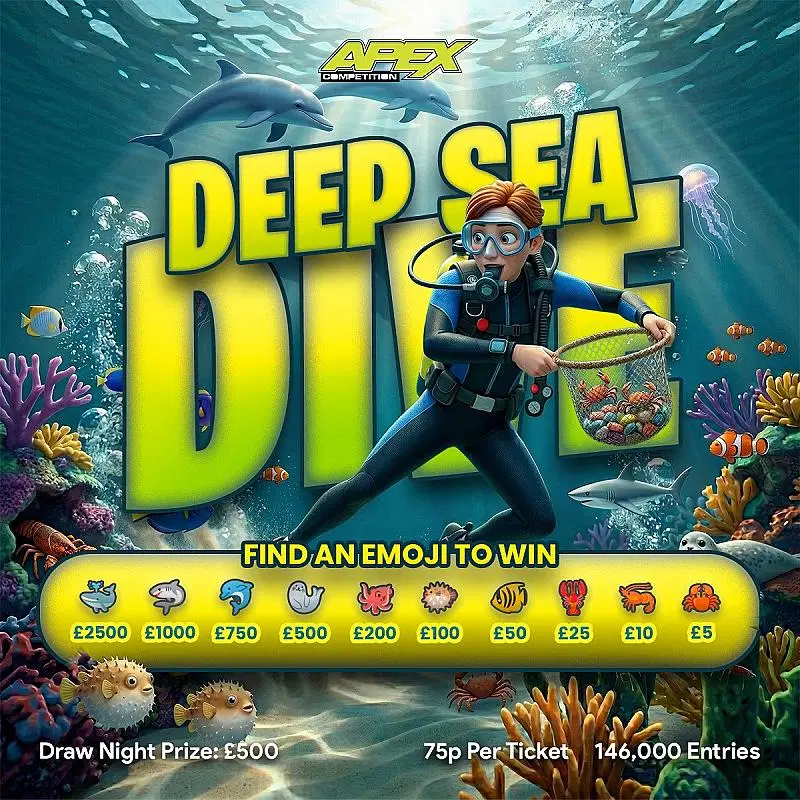DEEP SEA DIVE - 7634 Instant Wins - EMOJI HUNT - 11/10/2026