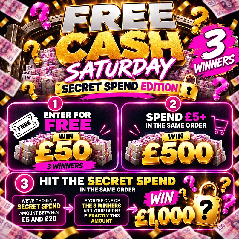 FREE CASH SATURDAY - 3 WINNERS!