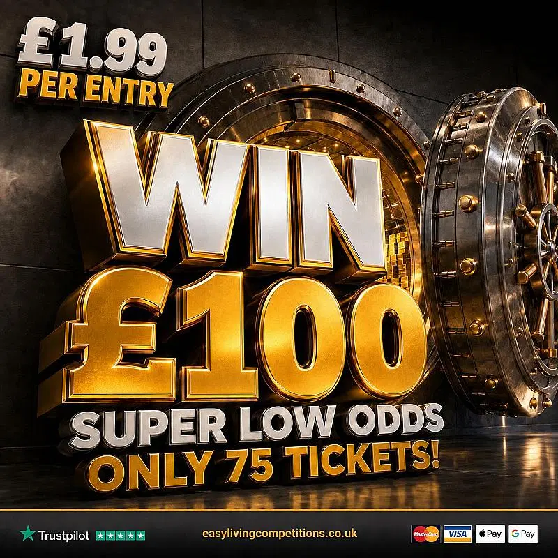 💷 Win £100 Cash - Super Low Odds!