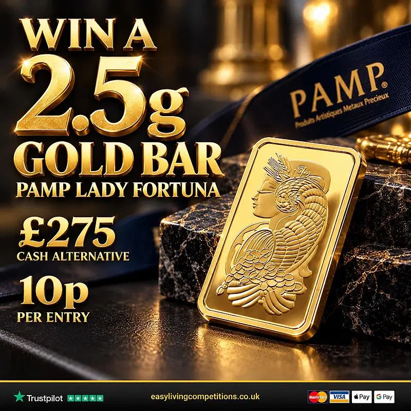 🪙 Win a 2.5g Gold Bar or £275 Cash
