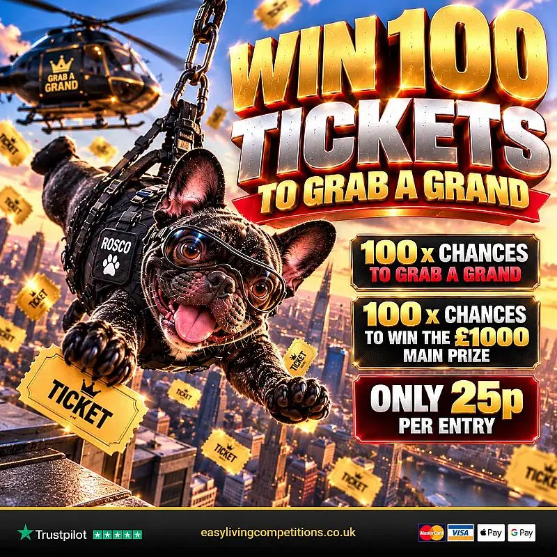 💰 Win 100 Tickets into Grab a Grand
