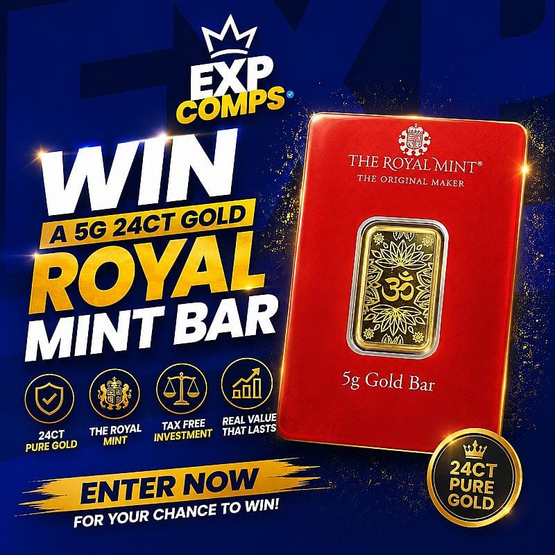 5G 24ct Gold Royal Mint Bar