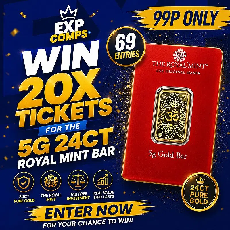 Win 20x 5G Gold Bar Tickets - Draw 1