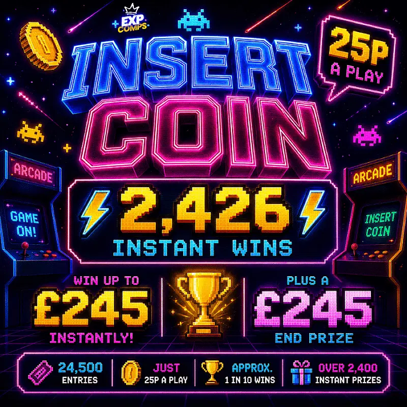 INSERT COIN 🕹️ | £245 END PRIZE ⚡️