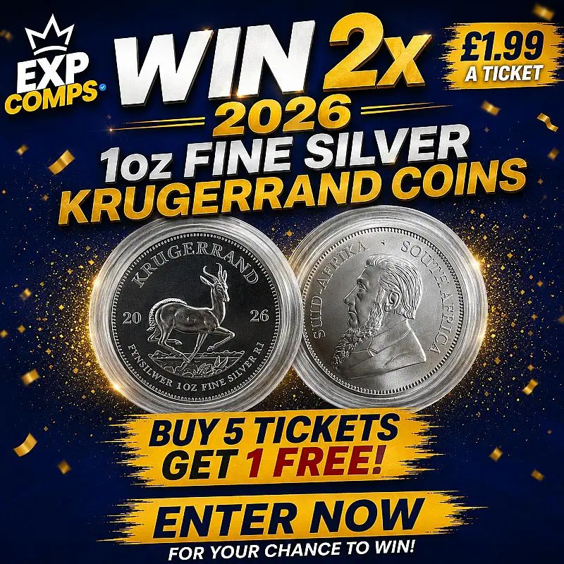 2x 2026 1oz Fine Silver Krugerrand Coins