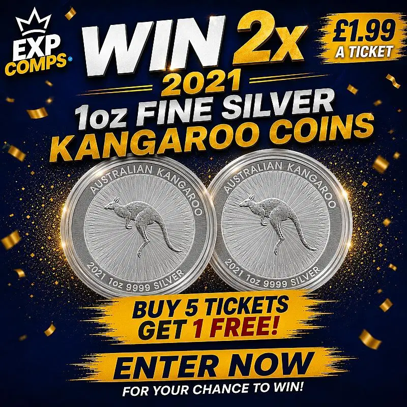2x 2021 1oz Fine Silver Kangaroo Coins