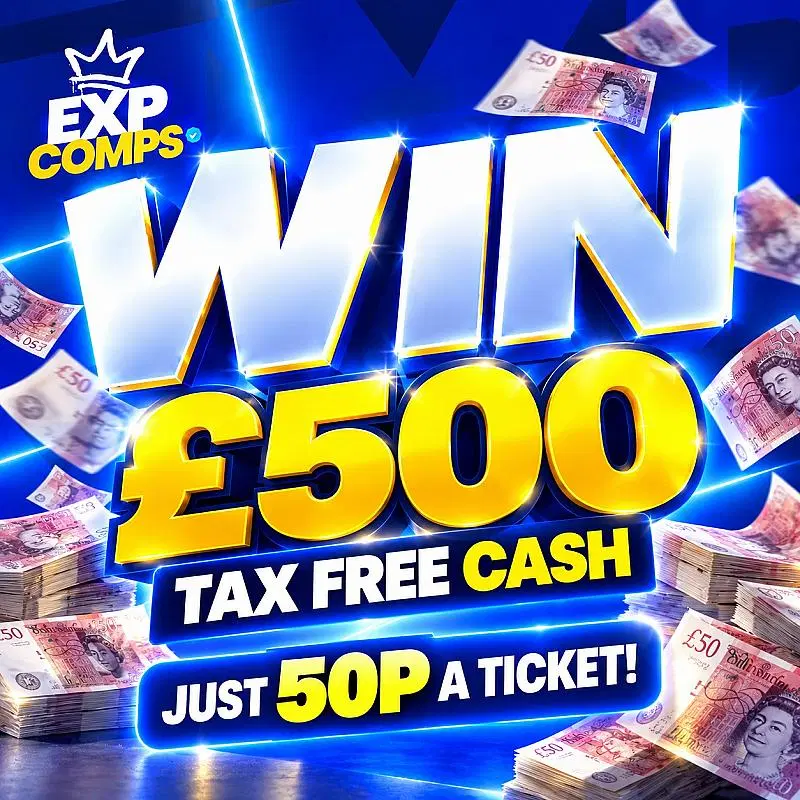 Win £500 Tax Free Cash For Just 50p!