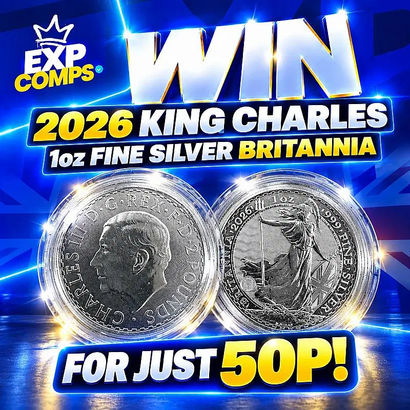 Win A 2026 1oz Fine Silver Britannia - Just 50p!