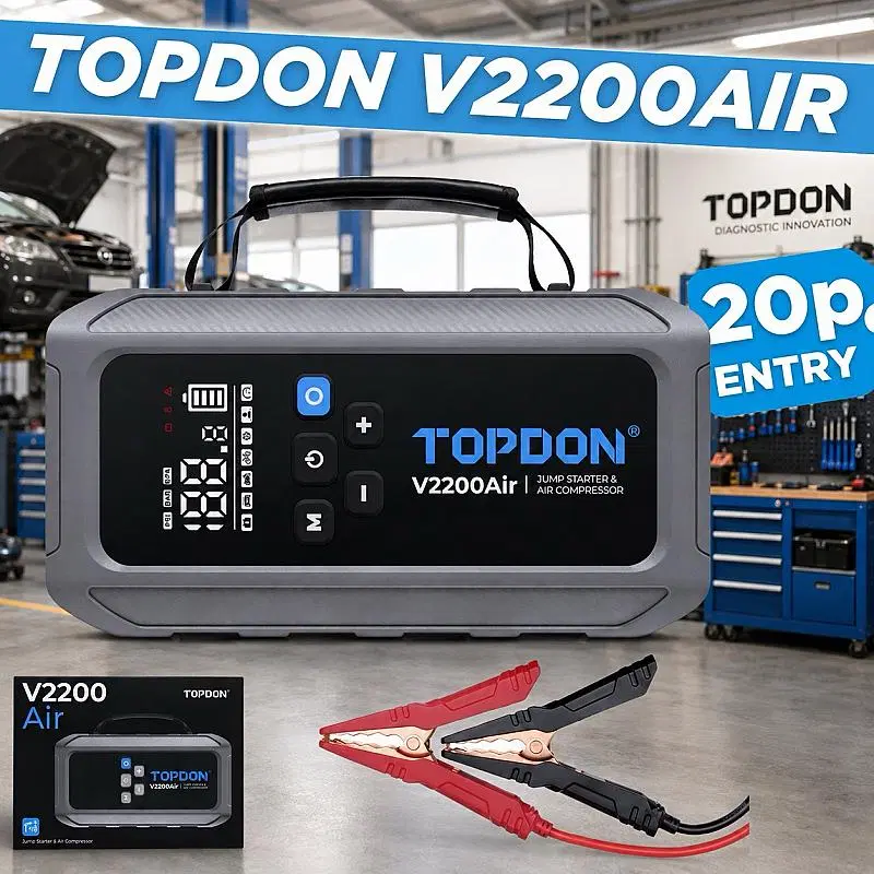 Win a TopDon V2200air Jump Pack And Air Compressor