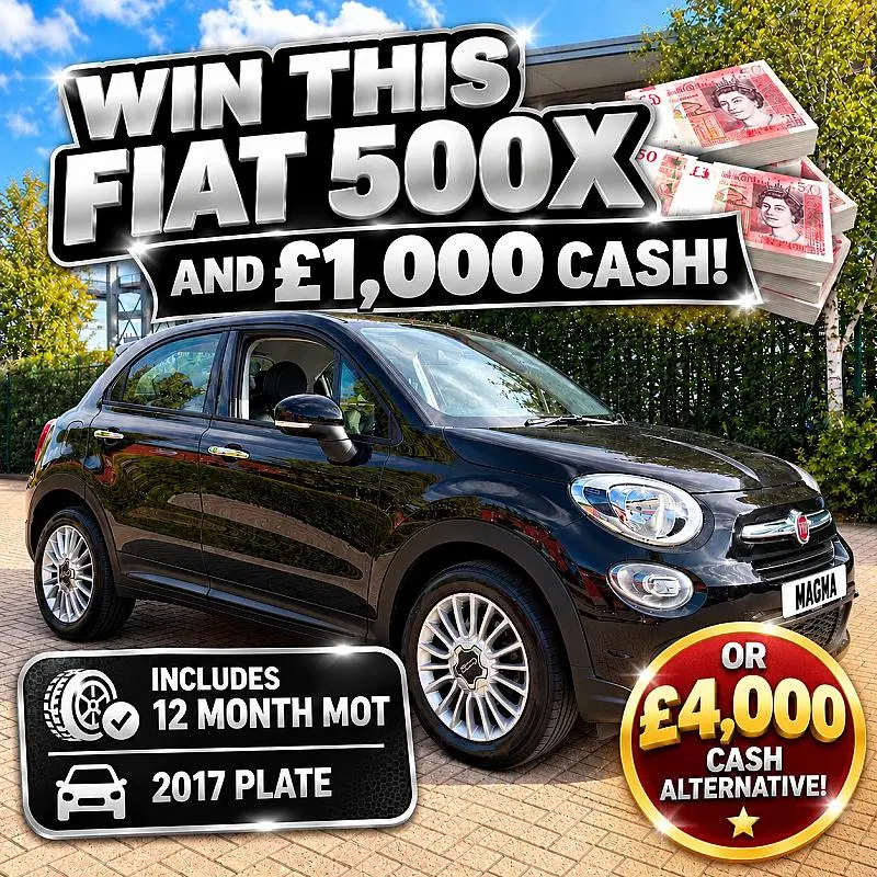 WIN A FIAT 500X + £1,000 CASH FOR JUST £1
