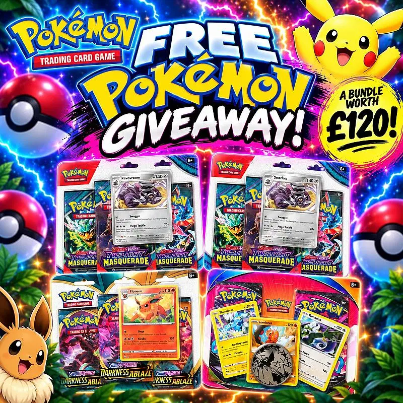 FREE GIVEAWAY POKÉMON TCG POWER PACK BUNDLE