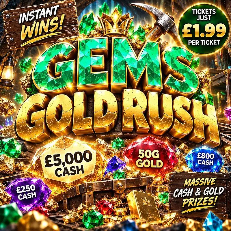 GEMS GOLD RUSH WIN UP TO 50G GOLD INSTANTLY