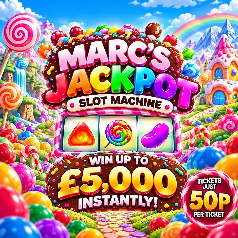 MARCS JACKPOT SLOTS WIN UP TO £5000 INSTANTLY FOR ONLY 50P