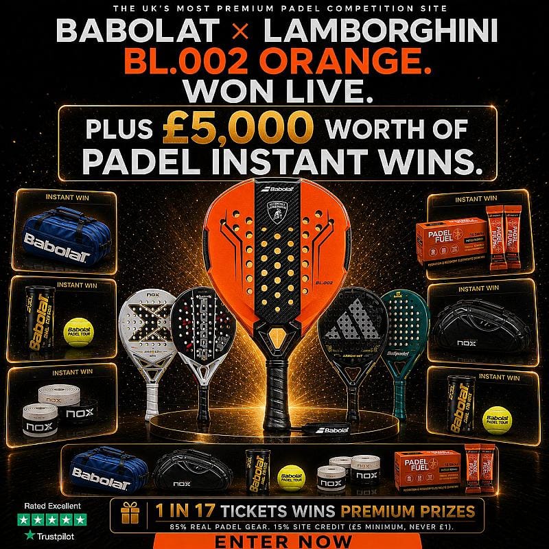 Win The Babolat × Lamborghini Racket | £5,000 Worth Of Instant Wins